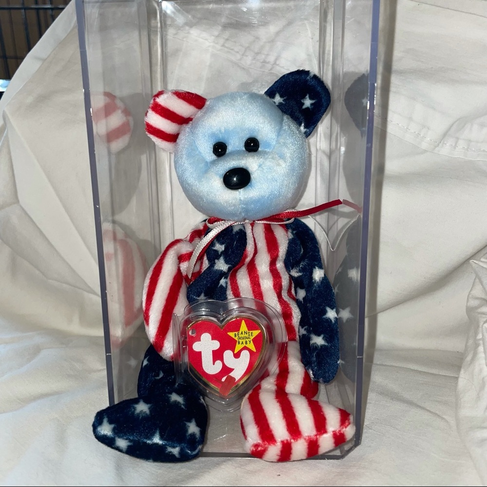 Spangled The American Bear Ty Beanie Baby